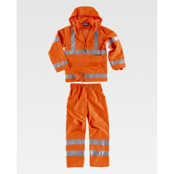 High visibility waterproof water suit with Workteam reflective ribbons