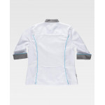Chaquetilla entallada de mujer con cuello mao y solapa cruzada WORKTEAM B9242