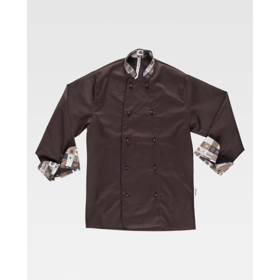 Unisex kitchen jacket combined with safety buttons WORKTEAM B9209