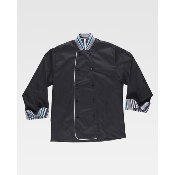 Double-breasted kitchen jacket with zipper WORKTEAM B9208