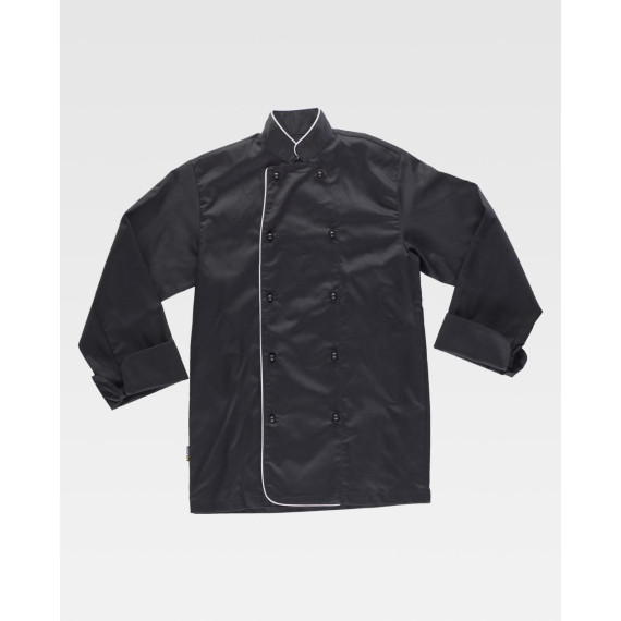 Unisex Kücheljacke mit Kontrast lebendig