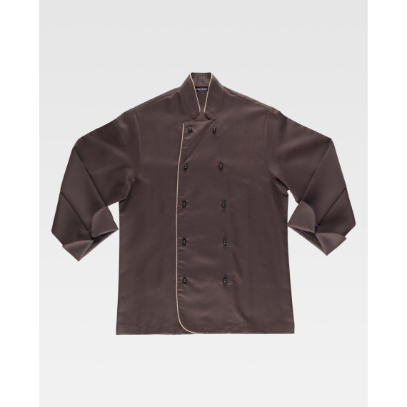 Unisex kitchen jacket with combined safety buttons WORKTEAM B9205