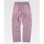 Pantalón unisex en tejido de cuadros vichí WORKTEAM Servicios B1425