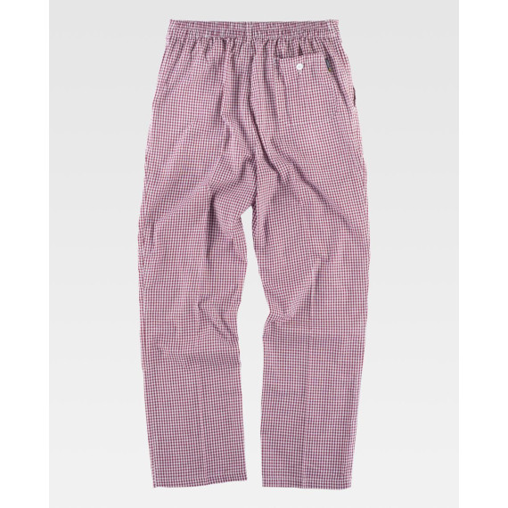 Unisex checkered fabric pants WORKTEAM Services B1425