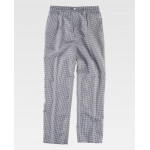 Unisex pants in houndstooth fabric with elastic waistband WORKTEAM B1426