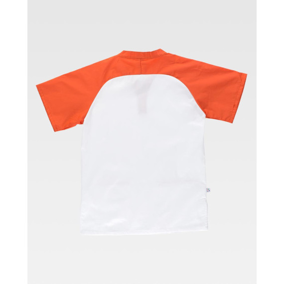 Casaco de manga raglan curta e gola cruzada WORKTEAM Serviços B9700