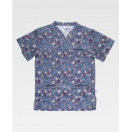 Short-sleeved printed jacket with stain-resistant finish WORKTEAM B9808