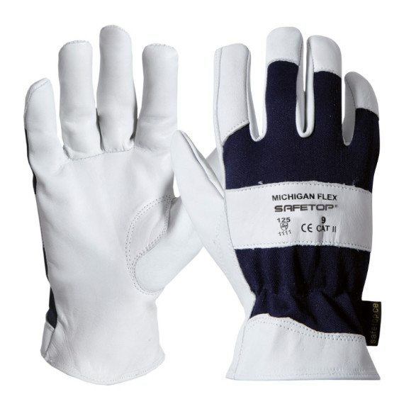 12 Paare gemischte Handschuhe (Serraje / Leinwand) Michigan Flex