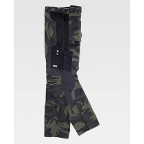 Pantalon avec camouflage imprimé avec renfort sur les genoux