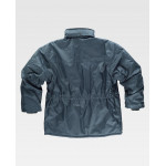 Parka acolchoada em tecido Oxford com gola alta e capuz ajustável WORKTEAM S1000