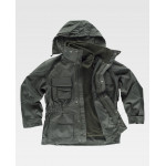 Parka com forro polar interior destacável com detalhes refletivos WORKTEAM S1130
