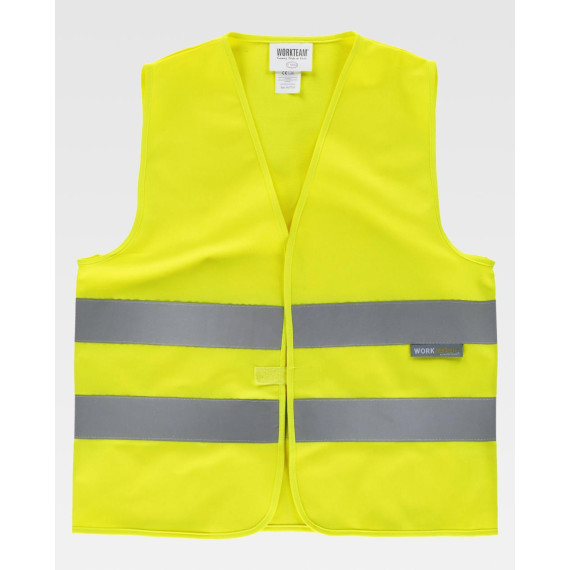 Colete infantil de alta visibilidade com fitas refletoras WORKTEAM HVTT05 Lo Pequeño