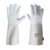 Long leather welding glove SAFETOP suitable for TIG Dover.