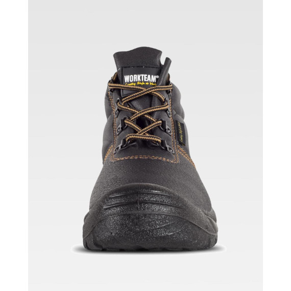Hydrophobic leather boot with laces and PU sole WORKTEAM P1301.