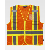 Gilet de travail à haute visibilité avec ouverture arrière