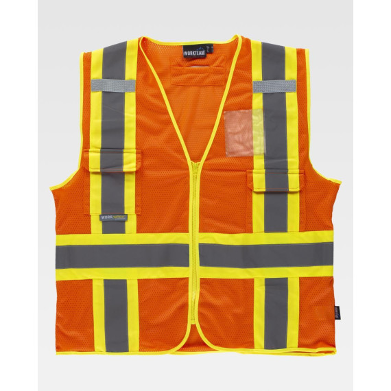 Gilet de travail à haute visibilité avec ouverture arrière