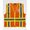 WORKTEAM high visibility vest with rear opening for harness C3623