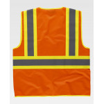 High visibility WORKTEAM vest trimmed with contrasting Fluor piping C3620