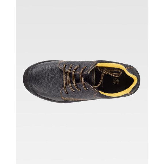Hydrophobic leather shoe with laces S1P SRC WORKTEAM P1401