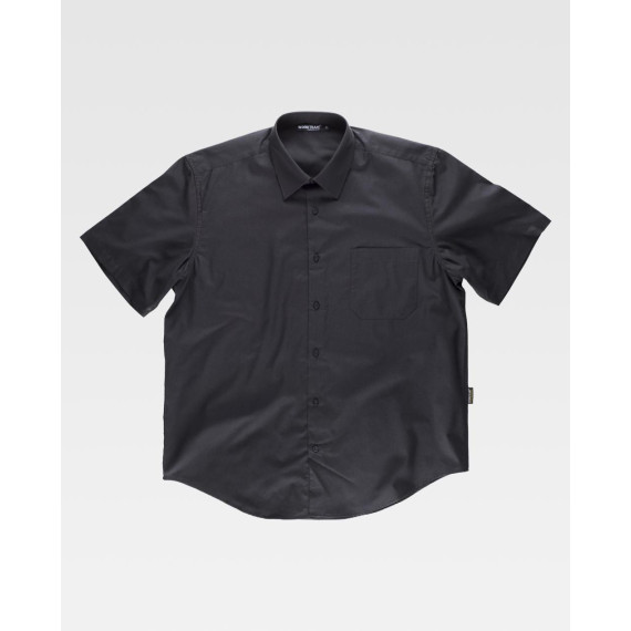 Camisa industrial de manga curta WORKTEAM B8100 com costuras reforçadas