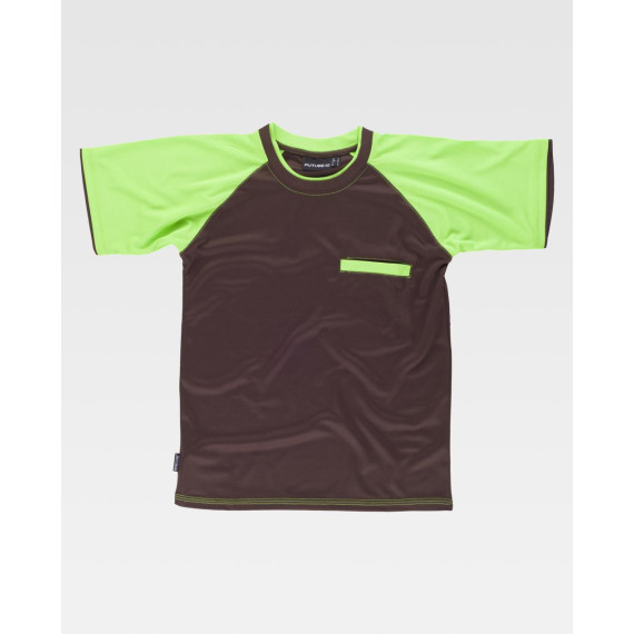 Two-tone short sleeve t-shirt with triple stitching WORKTEAM WF1016 Future