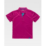 Technisches Sportpoloshirt mit kurzen Ärmeln in Kombination mit fluoreszierenden Farben WORKTEAM S6520