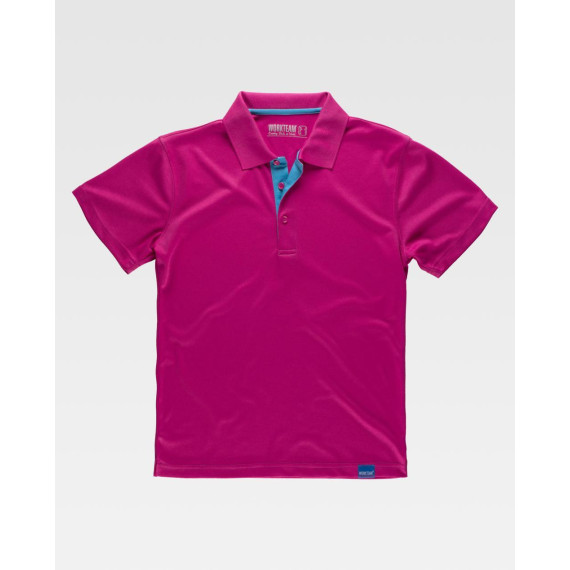 Polo technique de sport à manches courtes combiné avec des couleurs fluo WORKTEAM S6520