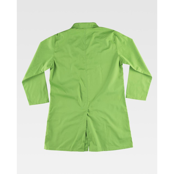 Bata de servicios modelo unisex con cuello solapa WORKTEAM B6700