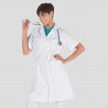 GARY'S short sleeve open sanitary gown with pill buttons