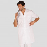 Unisex Basic Bata in Short Sleeve Gary's with Pill Buttons