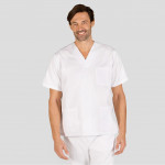Blusa sanitaria unisex cerrada con cuello de pico GARY'S