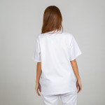 Classical Health Blouse Bianco Gary's Unisex abbottonato
