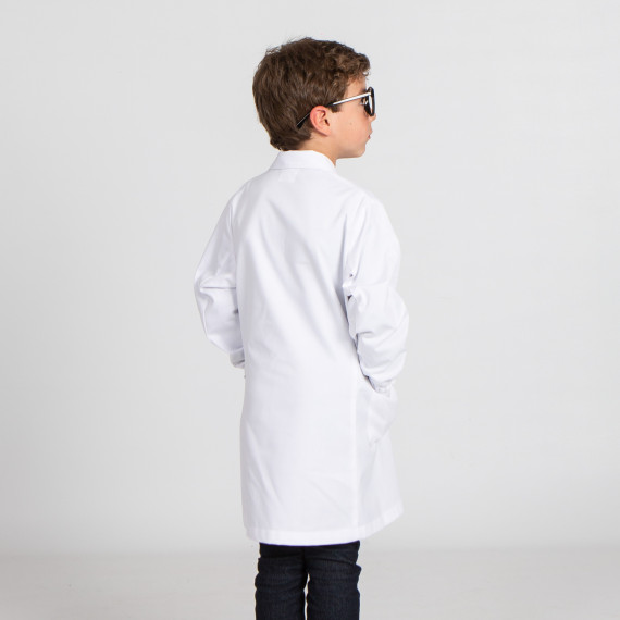 Blouse d'enfant type laboratoire en sergé blanc GARY'S Roxana