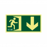 Evacuation sign with straight arrow Class B 1340X670 mm (pictograms only) COFAN