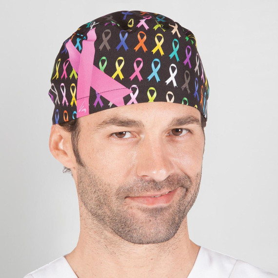 Gorro de cirujano unisex confeccionado en microfibra GARY'S de tiras