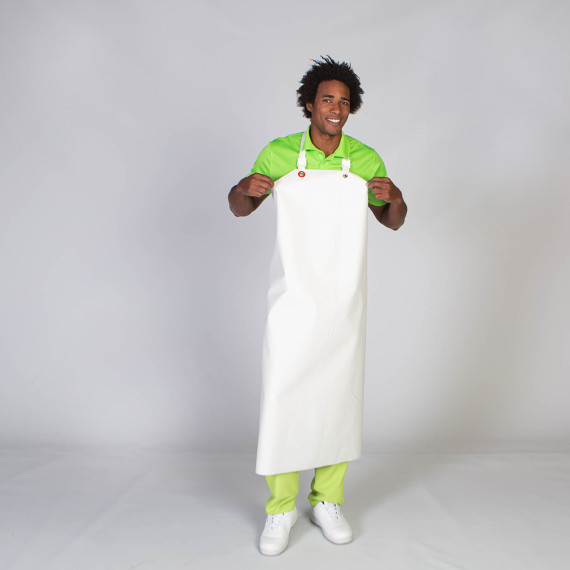 Nitrile bib apron with adjustable harness GARY'S for the food sector.