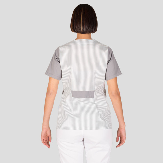 Veste de nettoyage pour femme à manches courtes et fermeture latérale GARY'S Noelia