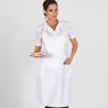 White apron with knotted bib and bias finish GARY'S