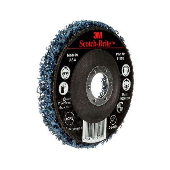 Disc Nettoyable et bande bleue rigide (CG-RD) 115 mm Ø 22mm (10 UNDS)