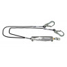 Corde double connecteur ignifuge SAFETOP de 2 mètres avec absorbeur.