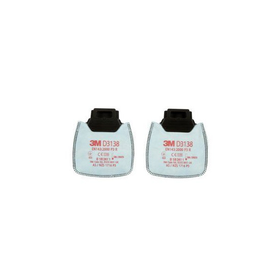 Filtro de partículas P3 R 3M Secure Click con alivio de niveles de vapores D3138 (10 pares)