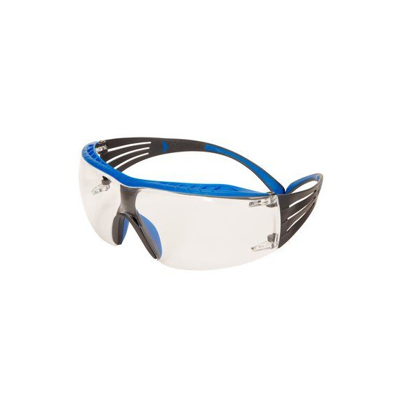 3M SecureFit 400X Gafas de seguridad, montura azul/gris, recubrimiento antiempañante Scotchgard (K&N), SF401XSGAF-BLU-EU