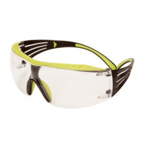 3M Securitfit 400x Verre de sécurité, Mont Vert / Noir, Traitement Antiray (K), Lentilles transparentes, SF401XRAS-GRN
