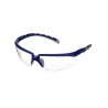 Gafas de seguridad con patillas azules/grises, anti-empañantes de lente incolora Solus 3M