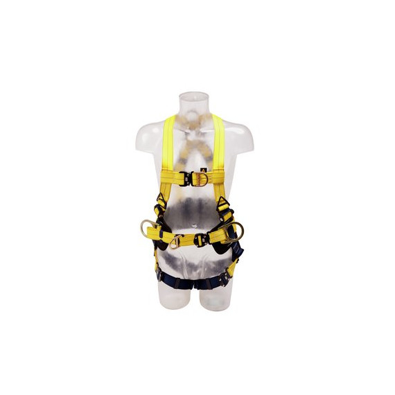 Harnais jaune avec ceinture et bague centrale en D Delta 1112922 Delta 1112922