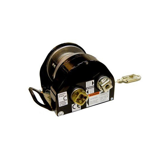 Confined space winch, 18 m dip galvanized steel cable, Power Drive 8518567
