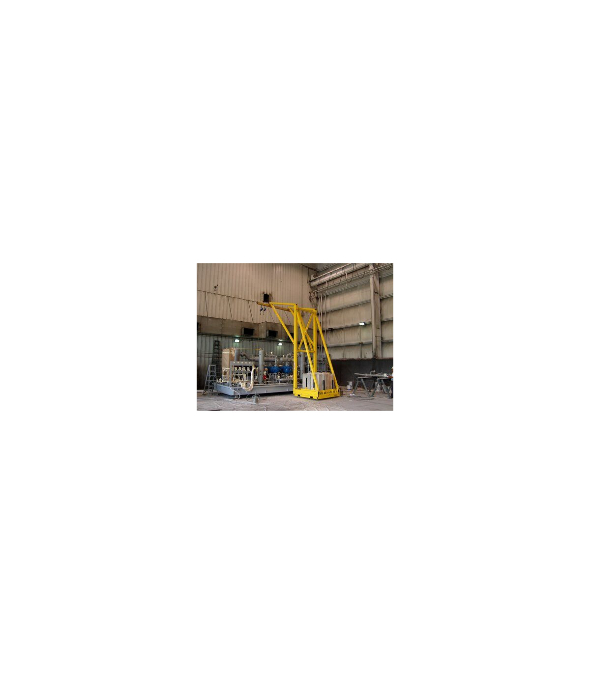 Fixed height counterweight rail anchor system without concrete, 2 ...