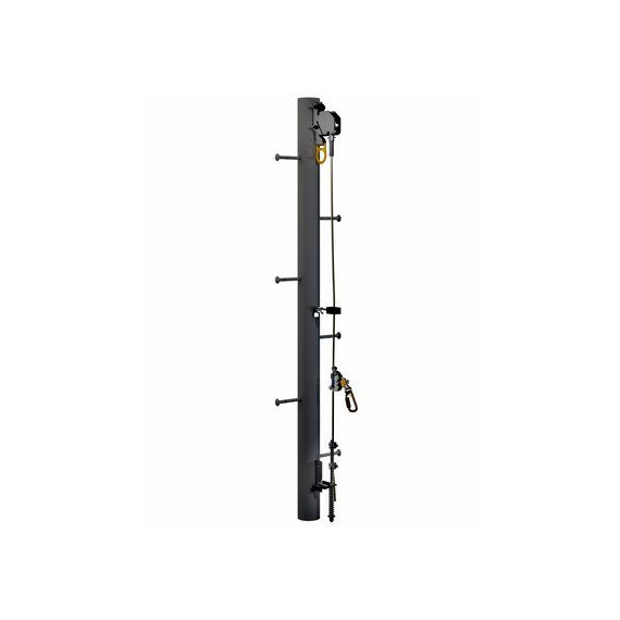Apoio do sistema de segurança vertical para Mono Post, 4 usuários, 3M DBI-Room Lad-saf Galvanizado Aço 6116634