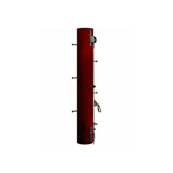 Sistema de segurança vertical Apoio de pós de madeira, 2 usuários, aço galvanizado 3M DBI-Room Lad-Saf 6116635
