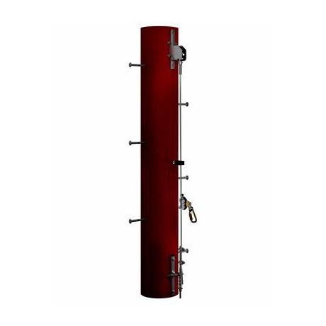 Sistema de seguridad vertical Soporte para poste de madera, 2 usuarios, acero galvanizado 3M DBI-SALA Lad-Saf 6116635